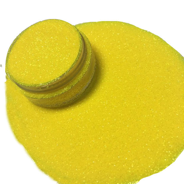 Glitter powder polyester for crafts and arts pearl fluorescent Yellow