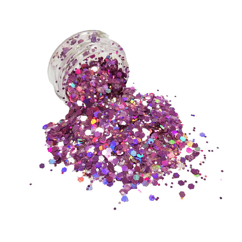 Multi-color mixed cosmetic chunky glitter CG41