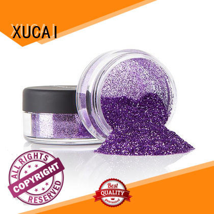 XUCAI polyester bulk glitter suppliers with pe inner pack for fabric