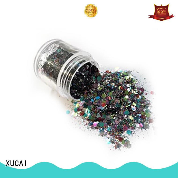 best bulk glitter suppliers with pe inner pack for fabric XUCAI