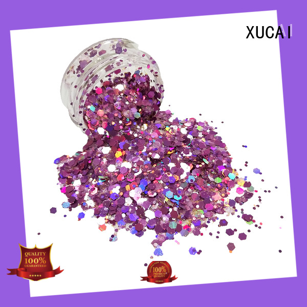 XUCAI polyester chunky glitter manufacturer for nail decoration
