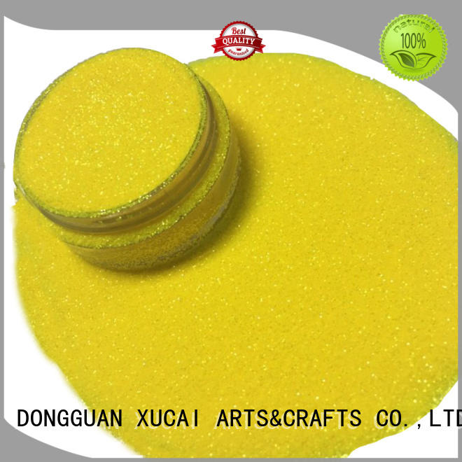 XUCAI Brand selling glitter yellow custom cosmetic glitter