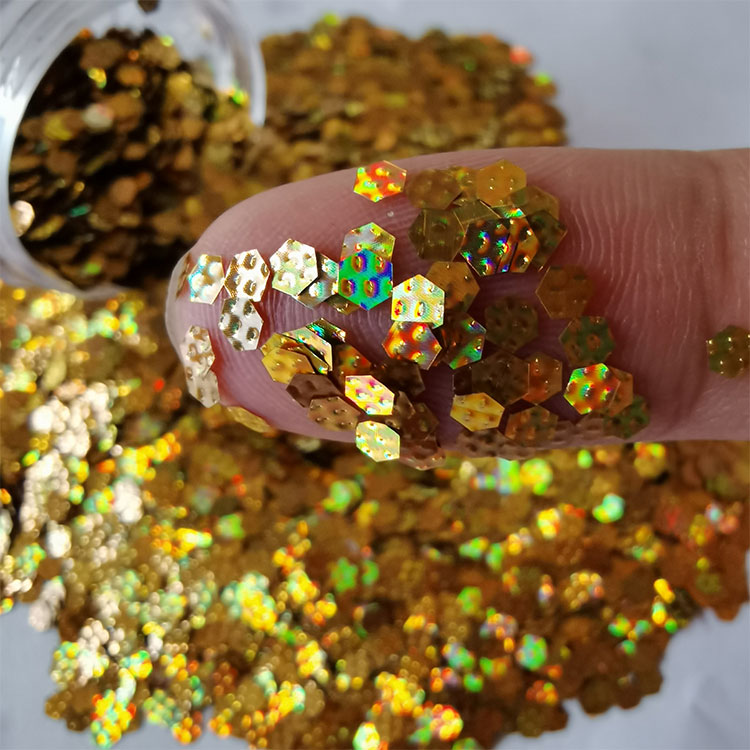 product-3D Polygon Nail Glitter Sequins, Laser Holographic Glitter for Craft, Wedding, Party-Xucai-i