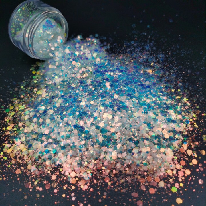 product-Bulk Wholesale PET Mix Fine Glitter Powder For Craft Decorations Nail Art Screen Printing Pa