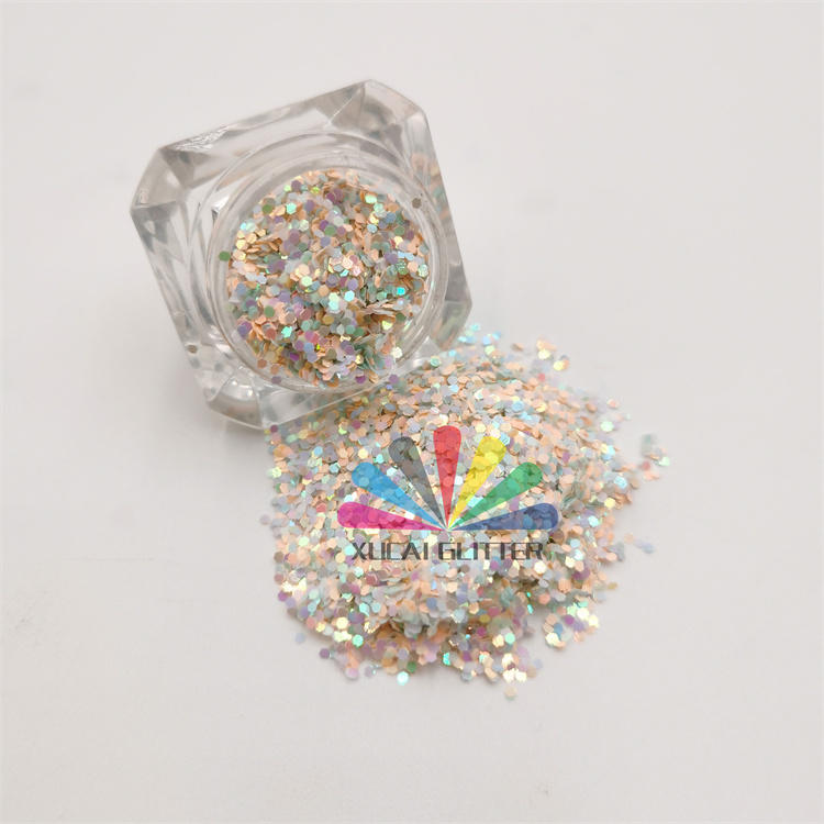 Bulk Polyester Nail Glitter Chunky Mixed Holographic polyester Glitter For Christmas Decoration