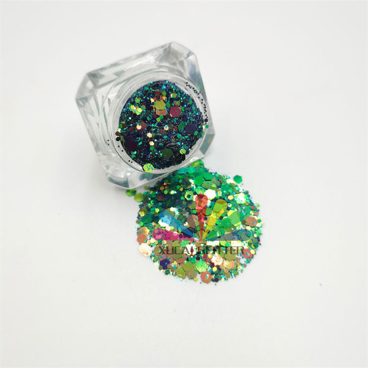 XUCAI Factory Colorful chunky glitter bulk for crafts