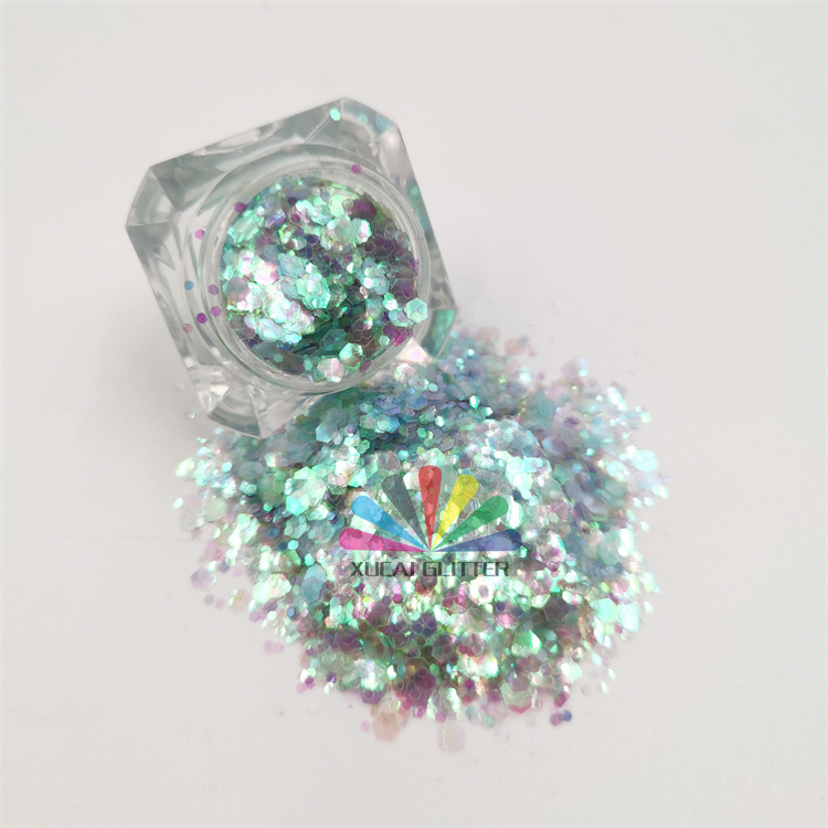 Bulk Wholesale high quality chunky PET Eco-friendly laser craft glitter powder manufacturer