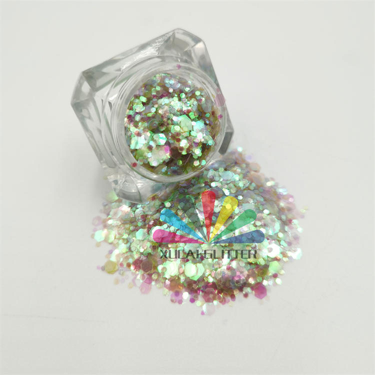 Bulk 200 colors holographic colorful chunky glitter wholesale loose dust glitter for craft gift