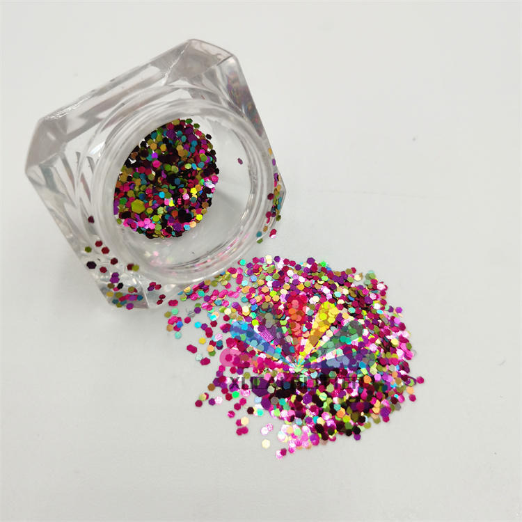 loose mix color Glitter PET materials for Body Art Nails cosmetic decoration