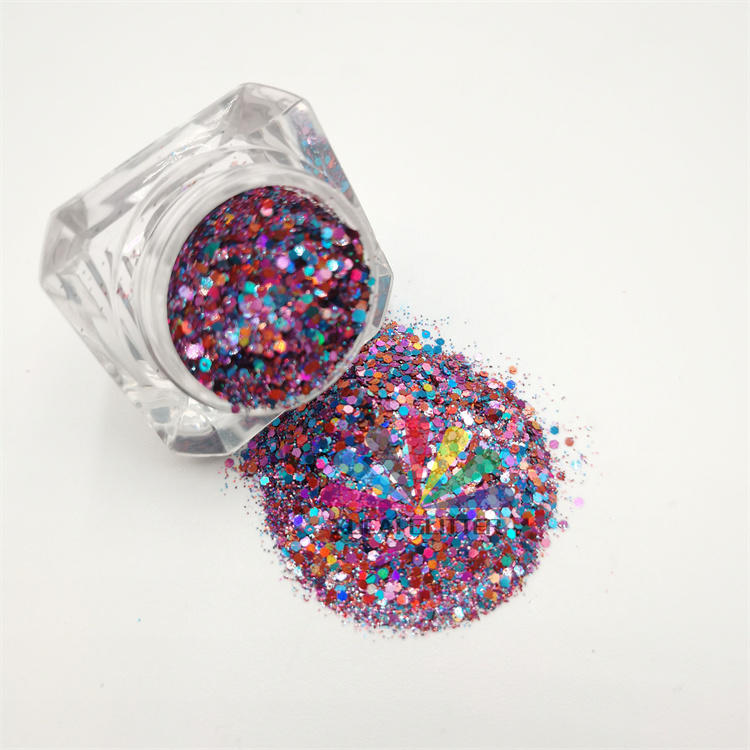 Xucai Glitter Powder Bulk Polyester glitter for Holiday/Costume/Nail/Makeup
