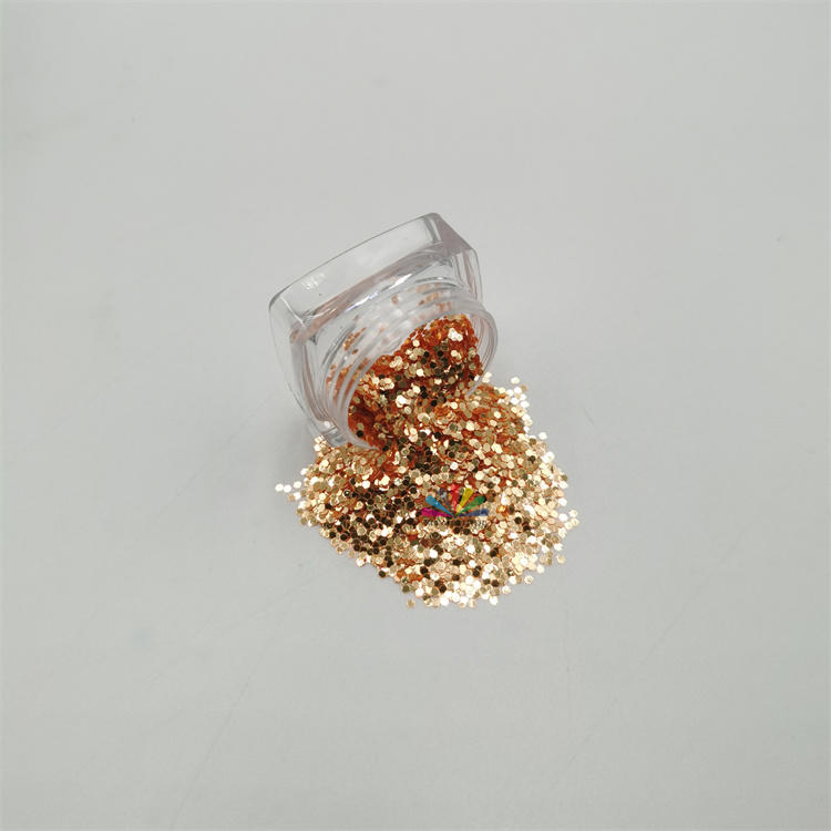 chunky cosmetic glitter wholesale solvent resistant glitter holographic rose gold chunky glitter