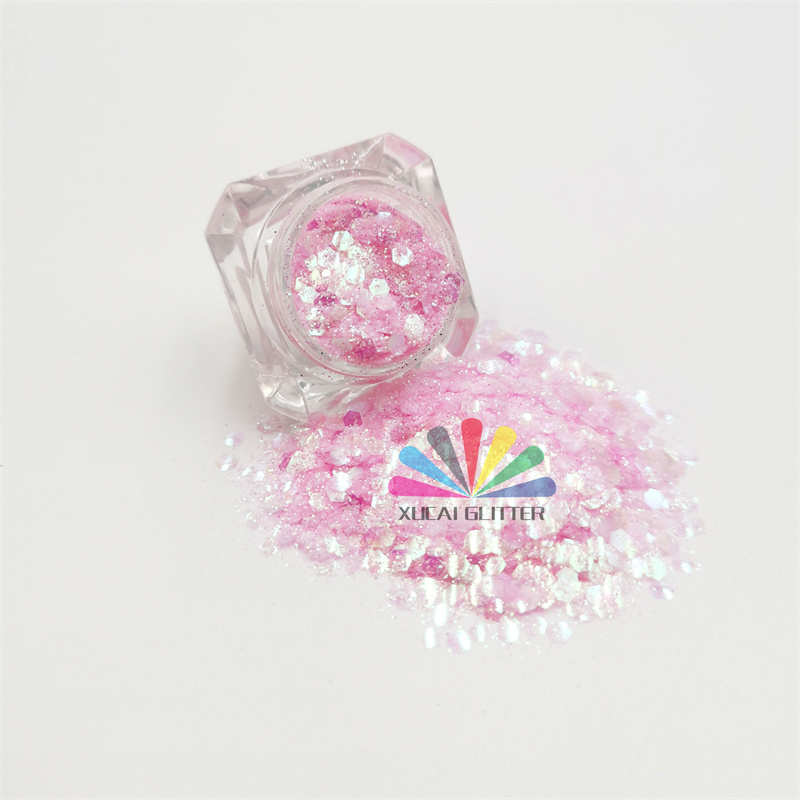xucai factory wholesale chunky glitter holographic glitter powder
