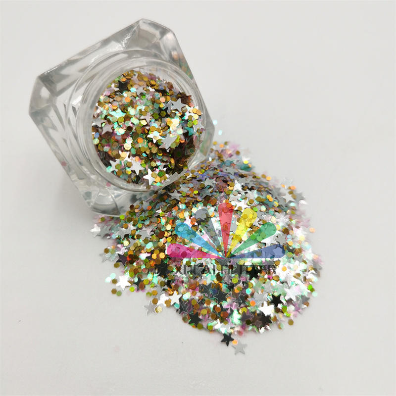 xucai factory solvent resistant polyester glitter 1kg glitter
