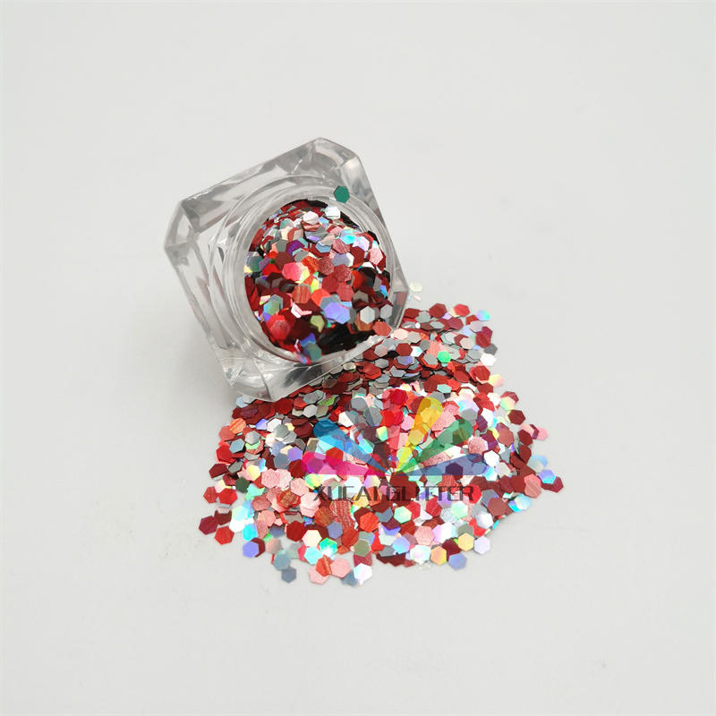 xucai factory wholesale bulk glitter chunky mix wholesale top quality chunky bulk glitter