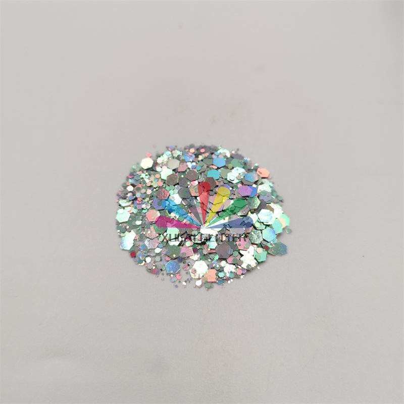 xucai factory wholesale top quality chunky bulk glitter holographic rose gold chunky glitter